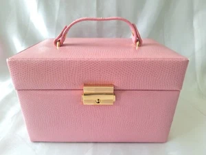 Portagioie Budd pelle rosa vintage ragazza manico da trasporto anni cinquanta look ben fatto - Foto 1 di 16