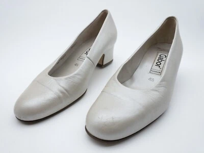 Gabor Escarpins Femmes Mocassins Chaussure Talon Schuh Argent Taille 37,5 Eu Art - Photo 1/4