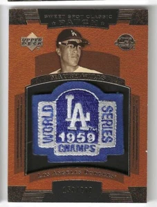 Maury Wills 2004 Upper Deck Sweet Spot Patch Card SSP-MW 159/200 Los Angeles - Picture 1 of 2