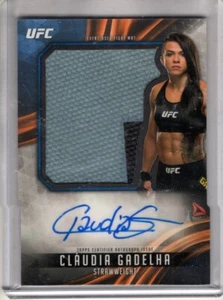 2019 Topps UFC Knockout CLAUDIA GADELHA Silhouette JUMBO MAT RELIC AUTO 81/99 - Picture 1 of 1