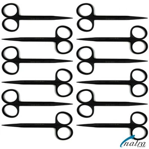 12 X Iris scissors Straight micro serrated surgical medical 12 cm - Picture 1 of 5