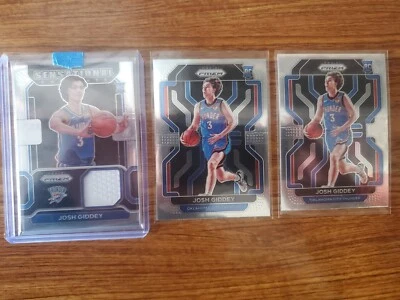 2021 Prizm Josh Giddey Sensational Swatches Patch RC OKC Thunder - Image 1 of 3