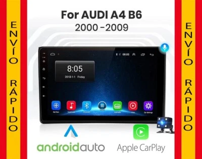Radio Pantalla Android 12 GPS USB CARPLAY BT RDS WIFI para AUDI A4 Seat Exeo - Imagen 1 de 4