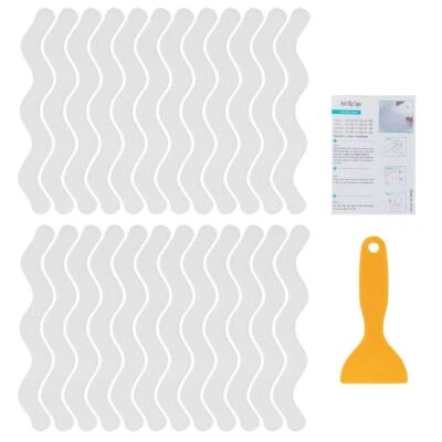 Paquete de 24 tiras antideslizantes de agarre antideslizantes pegatinas de seguridad para pisos bañera ducha Foto 1 de 4