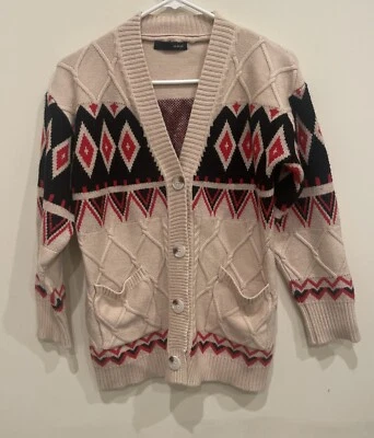 Southwestern Print Cardigan Size M Western Print Sweater Geometric - Image 1 of 4