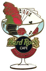 DE COLECCIÓN HARD ROCK CAFÉ NIAGARA CATARATAS VIDRIO MARTINI 4 ASES FICHAS DE CASINO PINBACK - Imagen 1 de 4