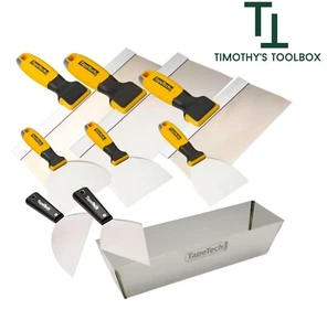 TapeTech Professional Edelstahl Taping Messer Pro Set mit 12" Schlammpfanne - Bild 1 von 10