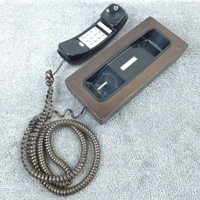 Teléfono de escritorio ejecutivo Western Electric vintage caja de madera teléfono tono táctil Foto 1 de 4