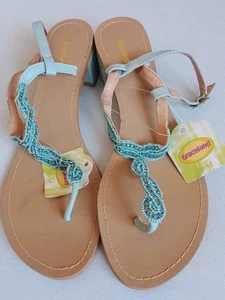 Beaded Toe Post Sandal Size 5.5 (39) - Picture 1 of 5