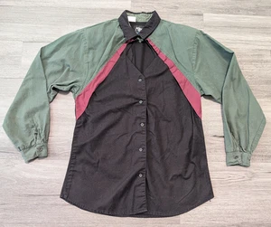 Vintage einzigartig Roper Herren schwarz grün gepolsterte Schulter Western Hemd Größe Large - Bild 1 von 8