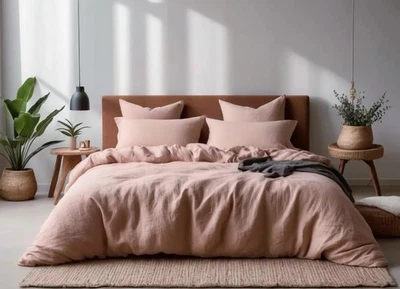 Linen bedding set. King or Queen size duvet cover and 2 pillowcases Boho Bedding - Image 1 of 4