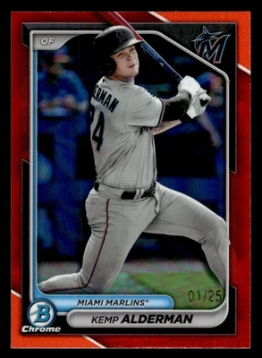 2024 Bowman #BCP-82 Kemp Alderman Chrome Prospects Orange Refractors #/25 - Image 1 of 2