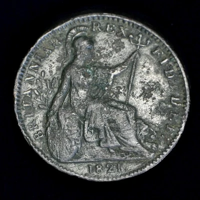 GB GEORGE IV COBRE FARTHING 1821 ++ GRADO AFILADO!! ++ [146-05] Foto 1 de 2