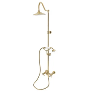 Kingston Brass CCK3667BEX Essx Regenduschsystem zur Wandmontage, Messing gebürstet - Bild 1 von 2