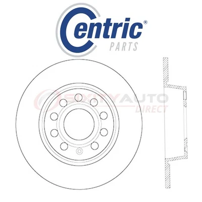 Centric High Carbon Alloy Disc Brake Rotor for 2010-2018 Audi A3 Quattro ve Foto 1 de 4
