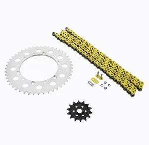 Cadena y piñón de anillo tórico amarillo Kawasaki KX250F 250 F 2004-2005 14/47 114 L - Imagen 1 de 4