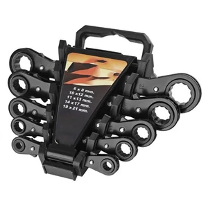 Dual Head Reversible Ratchet Wrench Set 5pcs 6mm to 21mm Auto Repair Tool - Picture 1 of 14