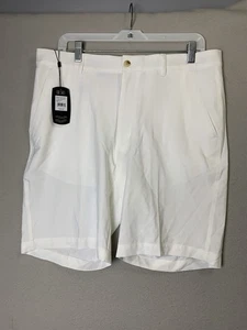 Greg Norman pantaloncino uomo taglia 34 bianco performance elasticizzato atletico golf - Foto 1 di 9