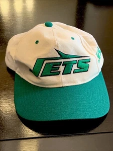 Vintage 90s New York Jets NY Starter Snapback Hat 100% Wool NFL Natural Cream - Picture 1 of 10