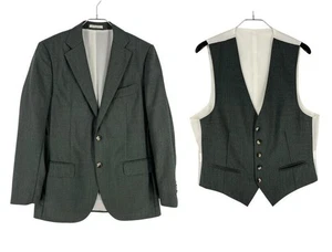 SUITSUPPLY Lazio Wool Formal Blazer Waistcoat Suit EU:50; UK/US:40S - Bild 1 von 16