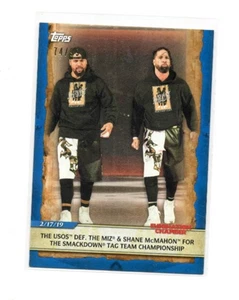 2020 Topps WWE Road to Wrestlemania Blue #'ed 74/99 THE USOS #87 - Picture 1 of 1