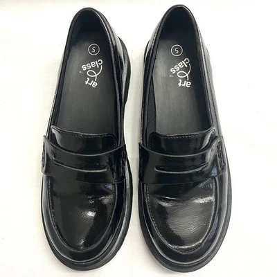 Mocasines Art Class Celia charol negro suela gruesa juvenil talla 5 (mujer talla 7) Foto 1 de 4