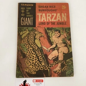 GOLD KEY GIGANTE #1 BASSO GRADO EDGAR RISO BURROUGHS TARZAN SIGNORE DELLA GIUNGLA ~ 1965 - Foto 1 di 7