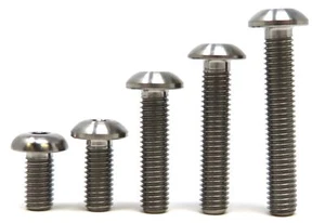 M5 Titanium ISO 7380 Fissaggio bullone testa a bottone (8,10,12,15,16,18,20,25,30 mm) - Foto 1 di 7