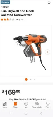 Chave de fenda elétrica com fio Ridgid R6790 3" agrupada - Imagem 1 de 4