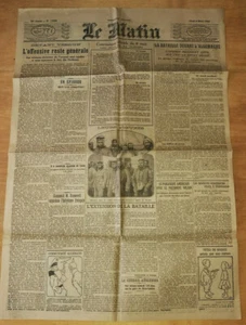 GUERRE 14 18 WW1 JOURNAL LE MATIN DU 9 MARS 1916 BATAILLE DE VERDUN MEUSE HANSI - Picture 1 of 1