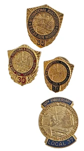 Lot of 4 IRON WORKERS Union Yearly Lapel Pins / 90th Anniversary - Picture 1 of 5