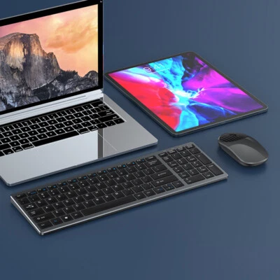 For iOS Win Android Wireless Bluetooth keyboard Rechargeable mute ultrathin suit - Image 1 of 4