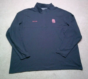 NWOT St Louis Cardinals 1/4 Zip Pullover Mens 5XL Blue Columbia Omni Shade - Picture 1 of 8