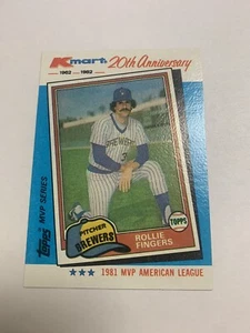 1982 Topps Kmart 20th Anniversary MVP Series Rollie Fingers Milwaukee Brewers - Picture 1 of 1