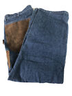 Patchwork jean vintage Jaque Dubois pour hommes taille 42 x 30 patchwork États-Unis patchs en cuir (u