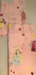 Lot of 2 Laura Ashley Pink Fairies Blouson Valances 18"x84" Fairy Valence EUC - Picture 1 of 2