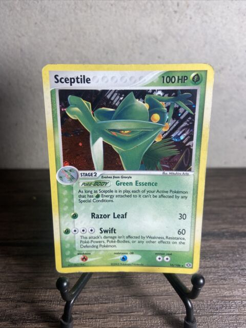 Preços baixos em Cartões de jogo de cartas colecionáveis individuais raros  Grass Pokémon TCG EX Emerald