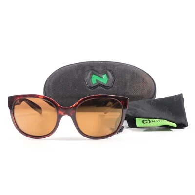Круглые солнцезащитные очки Native Pressley бордовые кленовые черепичные с сумкой и чехлом для переноски - Изображение 1 из 4