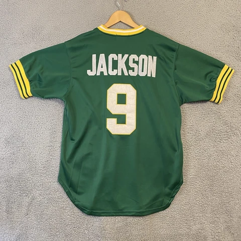 REGGIE JACKSON #9 OAKLAND A'S 1974 MITCHELL & NESS JERSEY SIZE 50/ L Cover