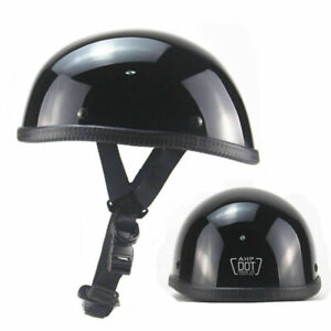 New Half Helmet Cruiser Biker Novelty Shiny German Motorcycle Helmets Cap S-XXL