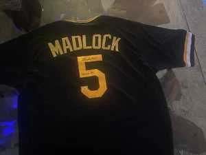 BILL MADLOCK AUTOGRAPHED CUSTOM PITTSBURGH PIRATES JERSEY. RSA CERTIFICATION. - Picture 1 of 4