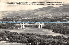 R172903 Menai Suspension Bridge from the Anglesey Column. 23599. Salmon. RP. 196