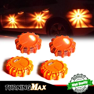 4PC LED Magnetic Light Car Round Beacon Emergency Hazard Strobe Warning SOS Lamp - Picture 1 of 12
