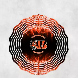 Cincinnati Bengals Inspired 10" Wind Spinner #2 - Picture 1 of 1