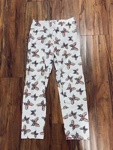 New Gap Kids Pants White Capri Leggings Girls Sz XLarge (12) Butterflies XL - Picture 1 of 5