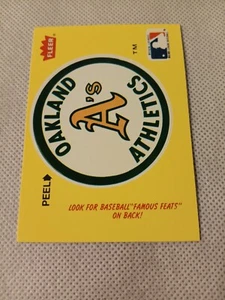 1986 OAKLAND A'S ATHLETICS FLEER BASEBALL AUFKLEBER KARTE CY YOUNG BACK - Bild 1 von 2