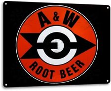 A&W Root Beer Pop Cola Soda Store Advertising Retro Wall Decor Metal Tin Sign