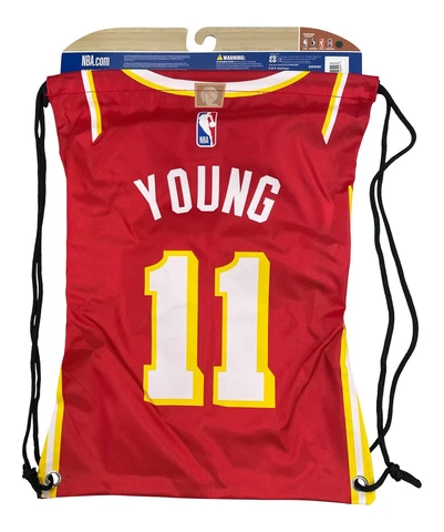 Atlanta Hawks #11 Trae Young Ice Tray Jersey String Backpack Bag Red Yellow Cover
