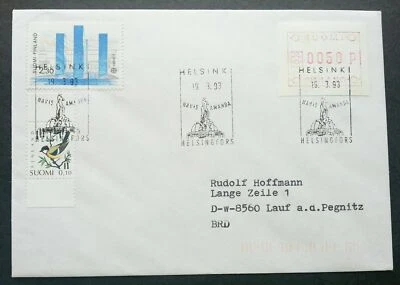 [SJ] Finland 1993 ATM Bird (Frama Label stamp FDC) *addressed *special PMK - Image 1 of 4