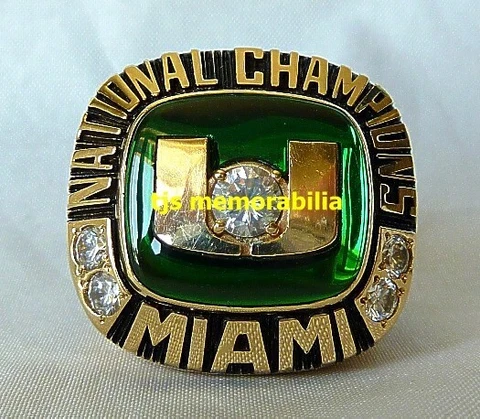 2001 MIAMI HURRICANES FOOTBALL NATIONAL CHAMPIONS CHAMPIONSHIP RING HJ 10K Cover